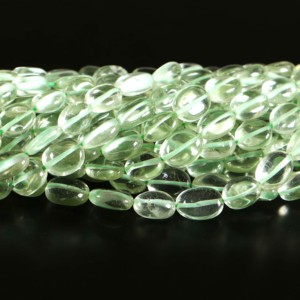 Cuentas ovaladas lisas de amatista verde natural, cuentas de piedras preciosas sueltas de amatista para la fabricación de joyas, a granel, de fabricante indio - Product Image 4