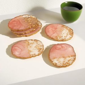 Posavasos de Resina de Alto Brillo Hechos a Mano, Estilo Bohemio, Diseño Ecológico y Ligero para Sala de Estar, Comedor, Invitados - Product Image 1