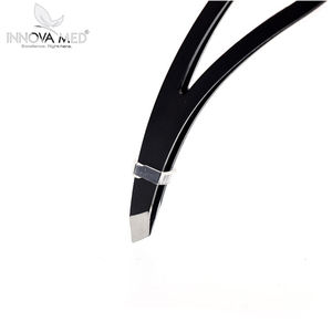 Pince à épiler professionnelle en acier inoxydable à tête inclinée, pointe fine, pour l'épilation, outils de beauté, écologiques - Product Image 4