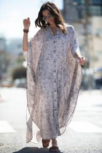 เดรสจับจีบแขนกุดของผู้หญิง, เดรสลูกไม้แฟชั่นผ้าชีฟองทรงหลวมขนาดใหญ่พิเศษซักได้ตามธรรมชาติ - Product Image 3