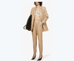 Chaqueta de Cuero para Mujer 2026, Pantalón de Cuero Genuino de Alta Calidad, Pantalón de Cuero de Color Sólido con Material de PU de Alta Calidad, Chaqueta de Cuero para Mujer - Product Image 5