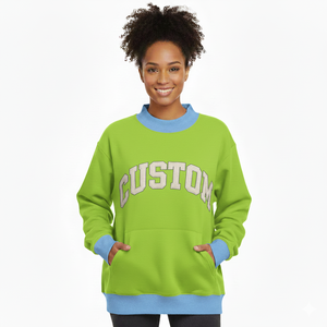 Women Mockneck Fleece Unlined <b>Top</b> OEM Service High Quality Warm Winter Casual Pullover Front Logo Custom Brand - Product Image 1