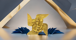 Brass Ganesh Idol Statue <b>Wall</b> Hanging Ganpati Murti Home Decor Sculpture for Temple Office <b>Table</b> Weddings Diwali-Goodwill Gift - Product Image 6