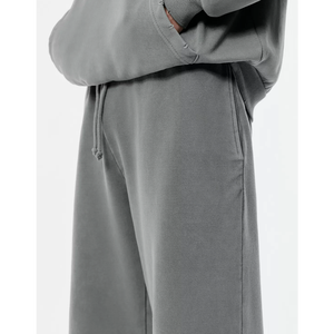 Sudadera con Capucha Extra Grande para Hombre, Lavada al Ácido, de Alta Calidad, con Bolsillos con Ribete, Pantalones Deportivos, Cuello con Capucha, Logotipo Personalizado, Felpa de Algodón - Product Image 6