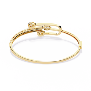 Fabulous 18K <b>Gold</b> Lab Grown Diamond Bracelet & <b>Bangle</b> - Product Image 3