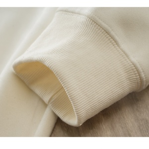 2024 automne hommes 100% coton lourd polaire à capuche sweat brodé techniques couleur unie à manches longues vêtements d'hiver - Product Image 3