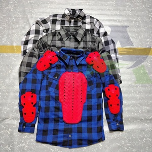 3 Color Flannel <b>Racing</b> <b>Motorcycle</b> Shirt High Quality Cotton Fabric Motorbike Flannel Shirts with Level 2 Pads - Product Image 6