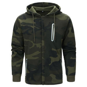 Sudadera con capucha personalizada para hombre con cierre de cremallera completa Proveedor OEM Tela de mezcla de algodón suave Impresión de logotipo Soporte de etiqueta privada - Product Image 1