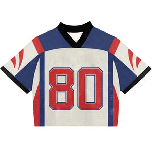 2025 camisetas de fútbol americano bordadas personalizadas para fanáticos, camisetas de equipo sublimadas con estilo, mangas cortas de talla grande transpirables - Product Image 2