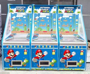 Máquina de Monedas Super Mario para Máquina de Empujar Monedas, Cambiador de Billetes en Inglés, Centro de Juegos, Material Metálico - Product Image 1