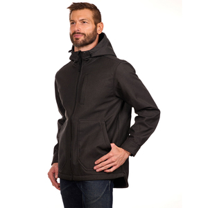 Chaquetas Softshell de poliéster para hombres adultos, ropa de calle de gran tamaño con cremallera, chaqueta de invierno plegable con bolsillo y cremallera de Color marrón oscuro - Product Image 4