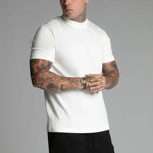 เสื้อยืดผ้าฝ้าย100% สำหรับผู้ชายเสื้อยืดสไตล์สตรีทแวร์สีขาวทึบทรงหลวมพิมพ์โลโก้ได้ตามต้องการ - Product Image 5