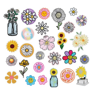 Professional Production High Quality Custom Plants Design Embroidery Patches Hot Sale Sew on Embroidered Patches for Clothes - Product Image 3