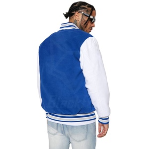 OEM Vente en gros Personnalisable Chenille Broderie Laine Manches Stand Letterman Vintage Baseball Bomber Hiver Respirant Coupe-vent - Product Image 3