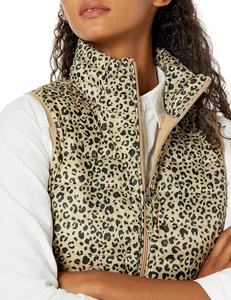 Chaleco acolchado de invierno de talla grande para mujer, chaqueta de plumón de nailon, sin mangas, utilidad ecuestre, chaleco acolchado transpirable personalizable cálido - Product Image 4