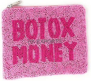 Taco and Taquila White Beaded <b>Sequined</b> Tassel Coin Purse Handmade Mini Clutch Cute Wallet Small Zipper Pouch Gift for Women - Product Image 4