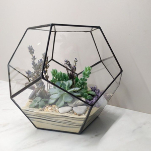 Terrarium en verre suspendu moderne artistique mur larmes forme diamant géométrique polyèdre Air porte-plante bureau jardinière bricolage Vase Pot - Product Image 3