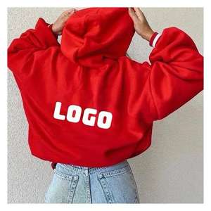 เสื้อฮู้ดผ้าฟลีซสำหรับผู้หญิงเสื้อมีฮู้ดผ้าฝ้าย100% ลำลองพร้อมโลโก้แบบกำหนดเองสำหรับฤดูหนาว - Product Image 1