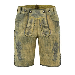 Top Selling Custom Made Bavarian Lederhosen <b>Shorts</b> for <b>Men</b> Solid Color Vintage High International Sky Top Selling Adult - Product Image 2