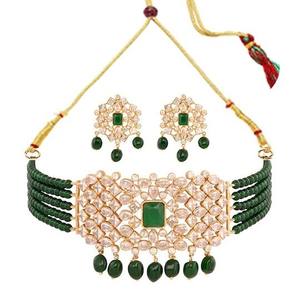 Collar indio Polki Kundan de alta calidad con pendientes, collar de boda, joyería Kundan inspirada en Sabyasachi, joyería India - Product Image 1