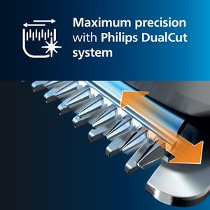 <b>Precision</b> Dial Stainless Steel Hair for 7000 Series IPX7 <b>Beard</b> <b>Trimmer</b> PowerAdapt Sensor DualCut DuraPower 28-Volt Battery - Product Image 4