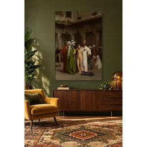 Impression sur toile du marché des esclaves de Fida Gerome dans la cour - Product Image 3