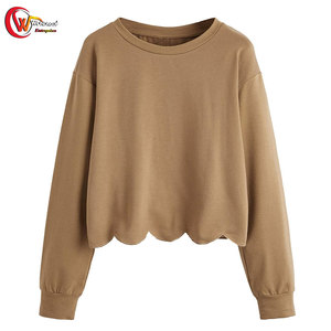 Pakistán Fabricación Color sólido Anti Pilling Sudaderas Logotipo impreso personalizado Casual Mujeres Sudaderas - Product Image 1