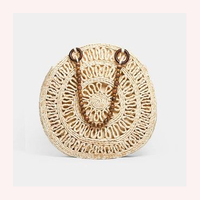 Sac à main élégant et tendance en raphia tressé, sac fourre-tout en rotin de qualité supérieure, sacs en paille de luxe avec accents de perles et de diamants, grande capacité, imperméable