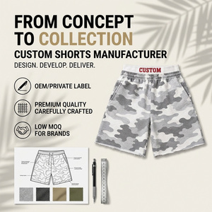 <span class=keywords><strong>Pantalones</strong></span> <span class=keywords><strong>Cortos</strong></span> Bermuda Holgados Personalizados 100% Algodón con Doble Cintura, Estampado DTG Completo, Apliques, Bordados y Pedrería - Product Image 1