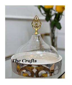 Plato de Servir de Madera de Calidad Superior con Cúpula Acrílica, Diseño Más Reciente, Logotipo Personalizado, Tamaño y Forma Personalizables para Uso en el Hogar y Hoteles - Product Image 1