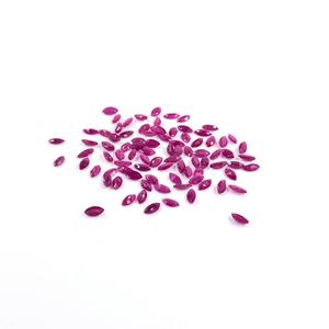 Pierre précieuse naturelle de rubis africain non traité, taille brillant marquise 2,5x5mm et taille émeraude 3x6mm, pierre précieuse jaune à facettes, en vrac - Product Image 1