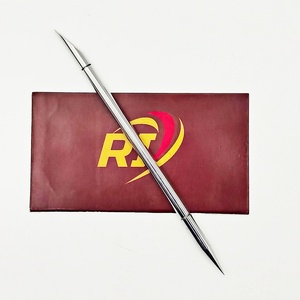 Pousse-cuticules en acier inoxydable de haute qualité, forme de stylo pointu, double extrémité, double usage, réutilisable pour les soins des ongles en gel et en acrylique - Product Image 5