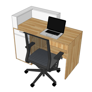 Mostrador de Recepción Compacto y Duradero de 1.2m con Cajones, Diseño Moderno y Minimalista para Hoteles, Escuelas, Hospitales y Oficinas - BLT68018 - Product Image 5