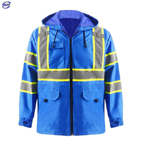 เสื้อโค้ทกันฝนและเสื้อกั๊กสะท้อนแสงเสื้อแจ็กเก็ตนิรภัยผ้าฟลีซกันหนาวมีสไตล์สำหรับมองเห็นในเวลากลางวัน - Product Image 1