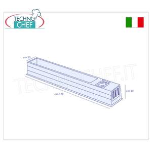 Vitrine de comptoir en ABS 1720x230mm, équipement de réfrigération pour cuisine commerciale, réfrigérée - Product Image 2