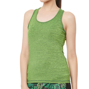 Camiseta sin mangas de mujer de diseño personalizado profesional de talla grande transpirable suelta Fitness patrón sólido camiseta sin mangas de verano - Product Image 6