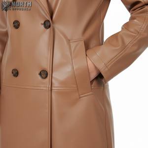 Faux cuir manteau femmes femmes 2025 en relief Faux cuir manteau grande taille femmes mode longue Faux cuir veste Bomber - Product Image 4