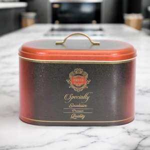 Specialty Red 9.8L Almacenamiento y contenedor de alimentos 178x338x200mm Caja de pan de metal con mango de metal - Product Image 5