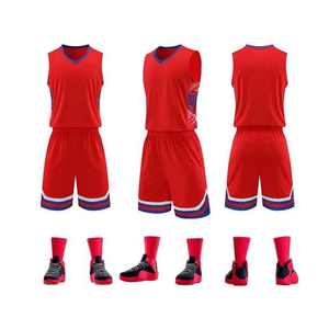 Uniforme de maillot de basket-ball brodé réversible de haute qualité pour hommes maille de Sublimation personnalisée à séchage rapide avec conception d'équipes - Product Image 3