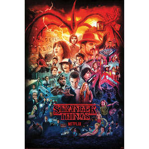 Modern Style Stranger Things Season 4 <b>Poster</b> Set of 3 Wall Decor Paper Art - Product Image 3