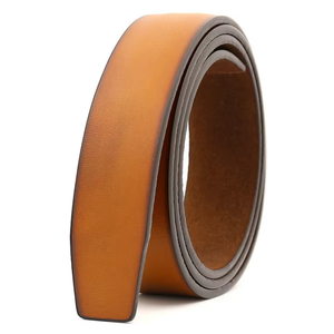 Ceinture en cuir véritable de vache véritable de 35 mm de large, style vintage rétro, sans boucle automatique - Product Image 3