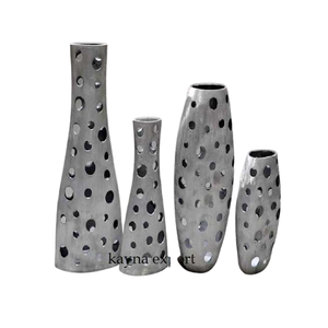 Artesanía fundición de metal aluminio Océano Azul esmalte terminado boda y decoración del hogar florero centro de mesa Decoración de mesa - Product Image 2