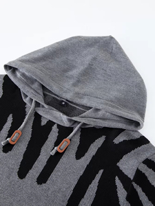 เสื้อฮู้ดแนวสตรีทผ้าโพลีเอสเตอร์สำหรับผู้ชายเสื้อกันหนาวถักแนวฮิปฮอปแฟชั่นระบายอากาศได้ดี100% สำหรับฤดูใบไม้ร่วงและฤดูหนาว - Product Image 4