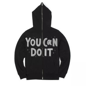 Best Selling Full <b>Zip</b> <b>Up</b> <b>Hoodies</b> <b>Black</b> Color Long Sleeve Streetwear <b>Hoodies</b> for <b>Men</b> Custom Logo and Personalized Design Options - Product Image 1