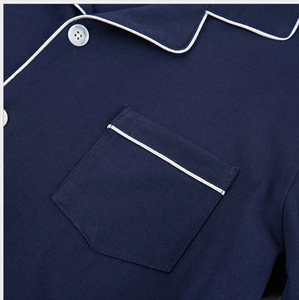 Vêtements de nuit en soie satinée pour hommes, ensembles de vêtements de détente, vêtements de nuit légers et confortables, robe de nuit en deux pièces pour hommes - Product Image 6