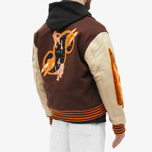 2023 luxe hommes Baseball Varsity veste haute qualité Chenille patchs broderie Logo personnalisé bouffant pour hiver col à capuche - Product Image 5