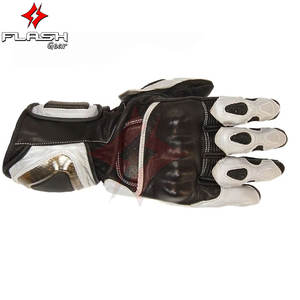 Gants de moto d'hiver Gants d'équitation rapide Gants en cuir en fibre de carbone Protection des jointures Coupe-vent Imperméable à l'eau Long Cuff Design Cold - Product Image 3