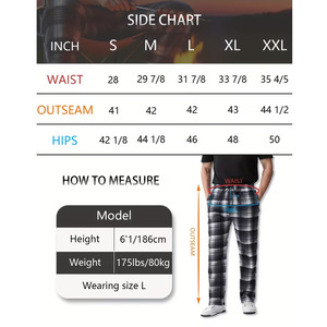 กางเกงนอนผ้าสักหลาดผู้ชายคุณภาพดี เอวกลาง ทรงหลวม สไตล์ลำลอง มีเชือกผูก ยางยืด คุณภาพสูง - Product Image 6