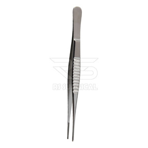 Pinzas quirúrgicas TC manuales de 15cm pinzas de tejido rectas de acero inoxidable para uso dental reutilizables con certificación CE - Product Image 5