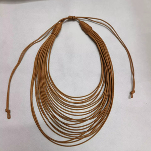 Silk Thread Chunky Multi Layer Necklace Wax Cord Necklace Best Party ware Choker Necklace Designer Embroidery for Women's Party - Product Image 1